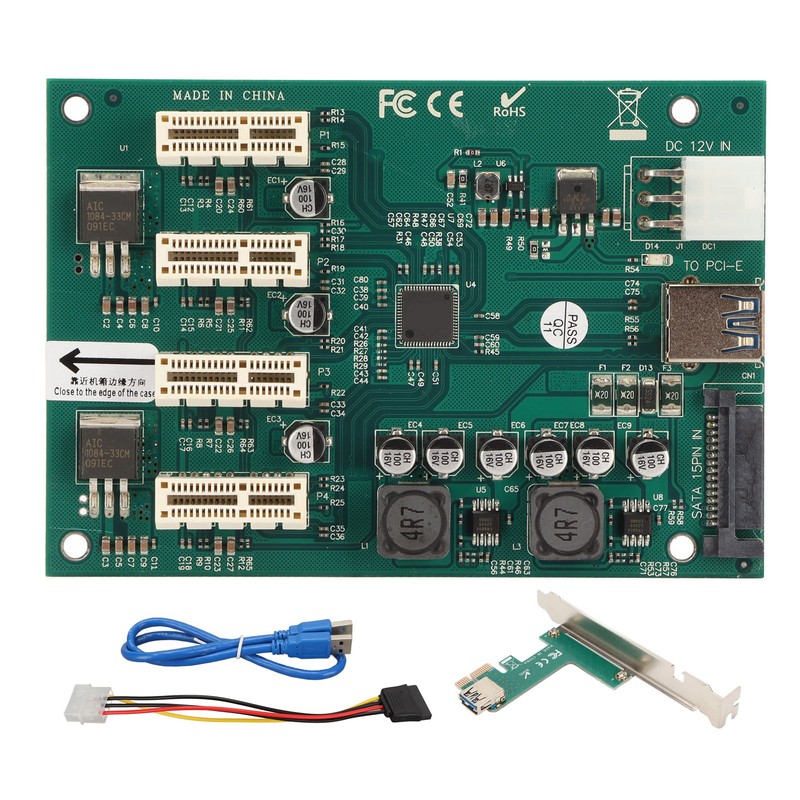 PCI E X1 to 4xPCI E X1 Adapter Card Plug