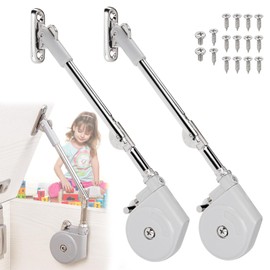 2 Pack | Soft Close Hinges for Toy Boxes, Wooden Chests, Cedar Storage, Trunks & Benches | Tension Adjustable Slow Down Chest Hinges | Cabinet Slow Close Hinges for Lift up Flip Doors.