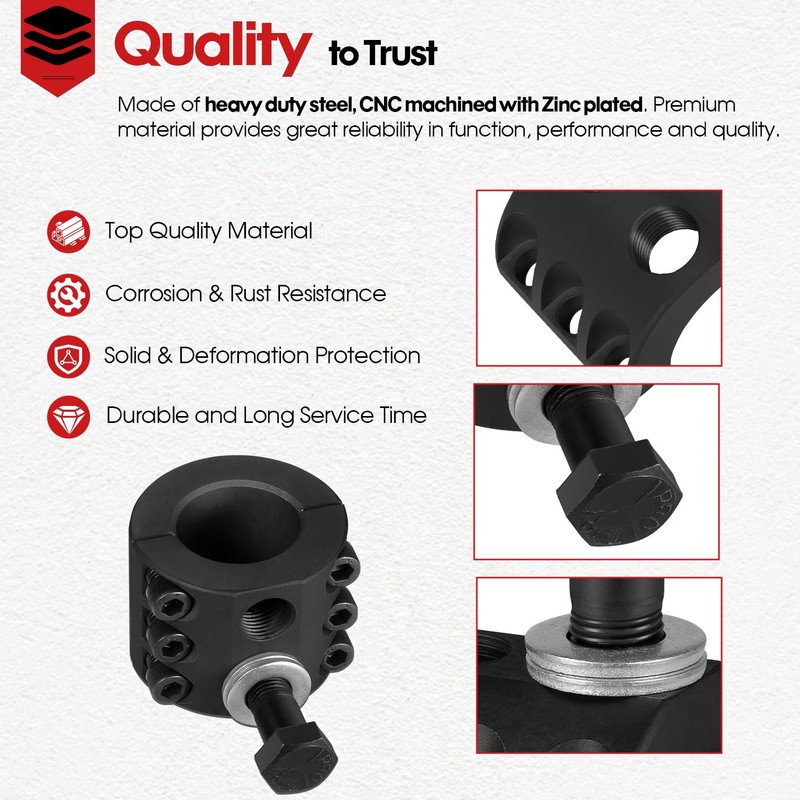Upgraded Steering Stabilizer Tie Rod Clamp ​(1-3/8" OD tube) Fit