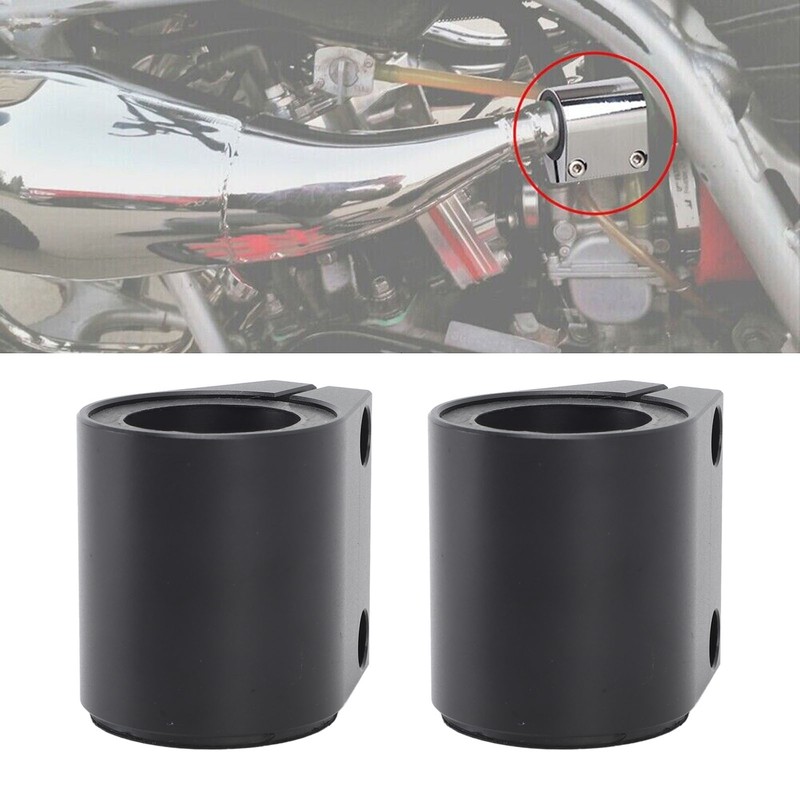 2pcs 1in High Temp Exhaust Clamp Aluminum Butt Joint Exhaust