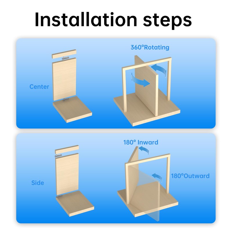 （I Shape 2PCS） Heavy Duty Pivot Hinge for Wood Door,with