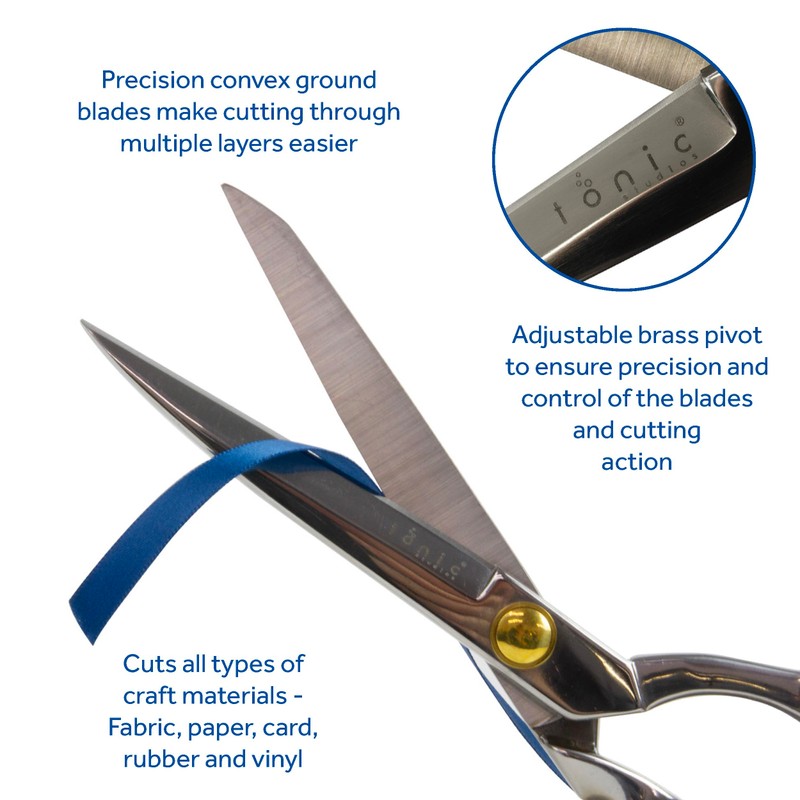 Tonic Studios Forged Fabric Scissors, 8"/20cm - Precision Craftsmanship for
