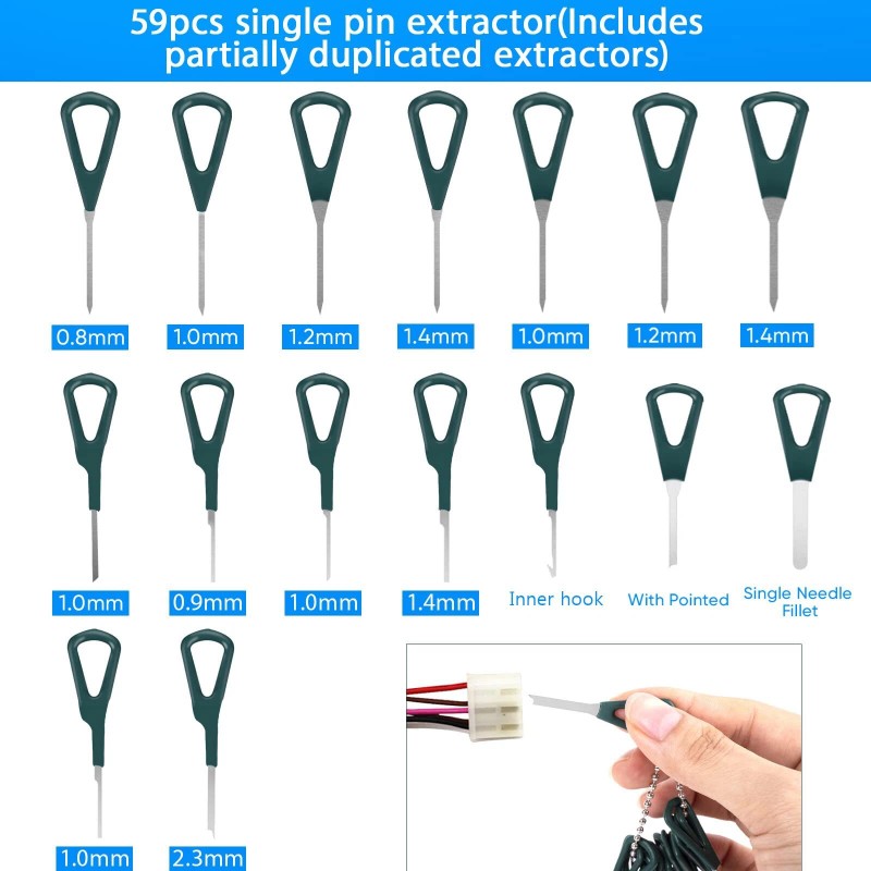 Kikerike 172 Pcs Terminal Removal Tool Kit - Pin Connector