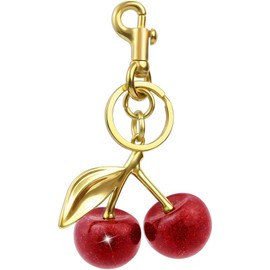 Hzyxgs Cherry Bag Charm, Cherry Bag Charm Purse Charms Keychain- Car Cherry Accessories keychian Gifts for Women Christmas Valentine Bag Gifts For Women