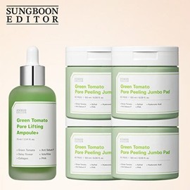Ingredient Editor Green Tomato Pore Pad 180ml x 4 + Green Tomato Ampoule 75ml / 성분에디터 그린토마토 모공패드 180ml 4개+그린토마토 앰플 75ml