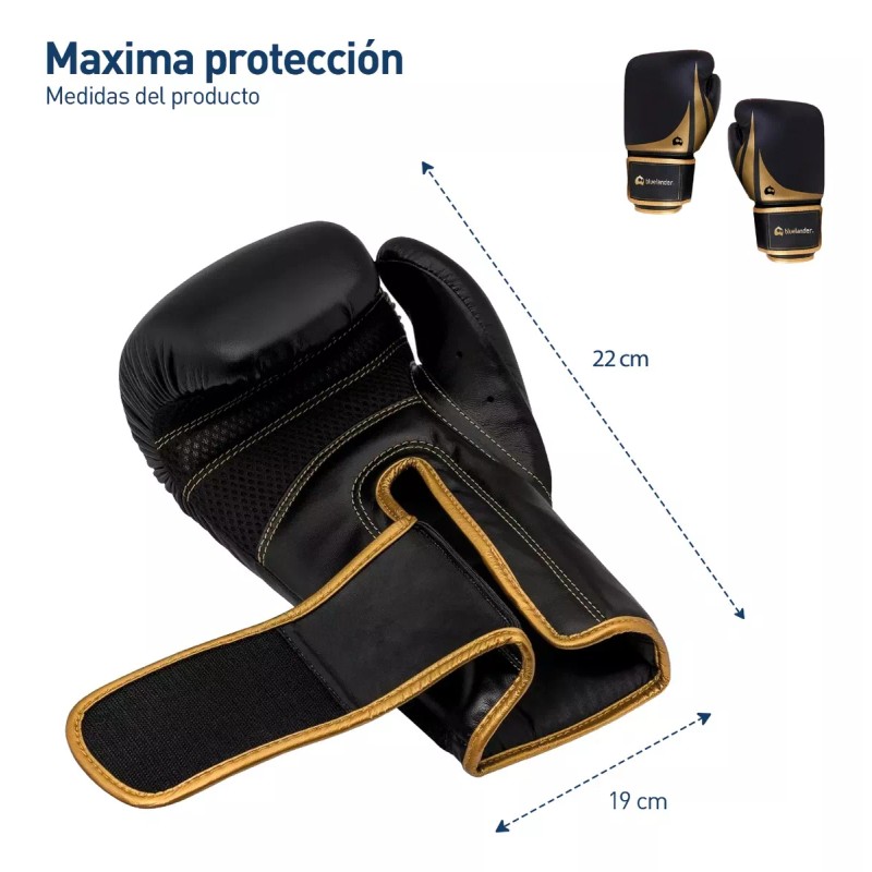 Bluelander 2 Guantes De Box Entrenamiento Kickboxing Velcro 8-12oz