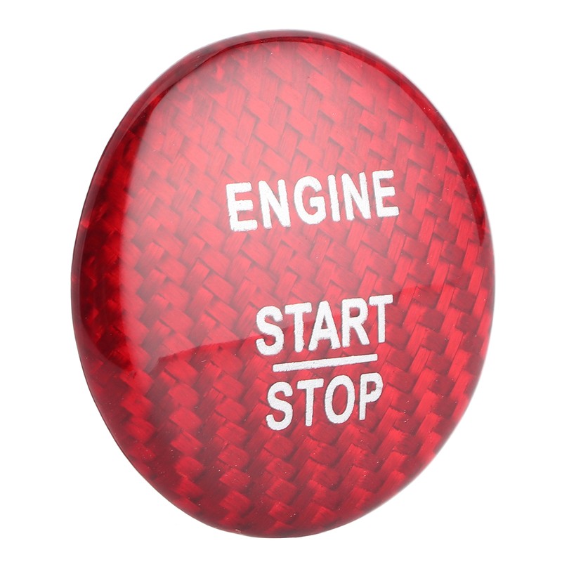 Carbon Fiber Engine Start Stop Button Cover Trim Fit for
