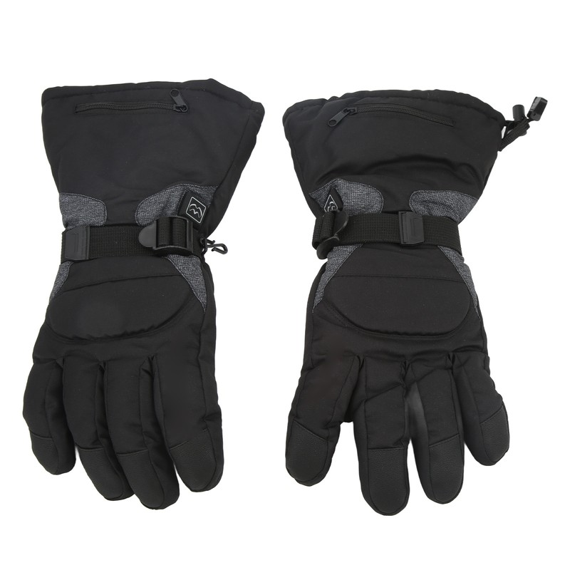 One Pair Heated Gloves Unisex Black XL 3 Gears Temperature