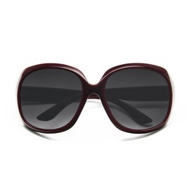 KoKoBin Fashion Polarised Women's Sunglasses Outdoor UV400 Protection Glasses with Large Frame Chestnut Brown