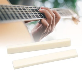 Real Cattle Bone Bridge Saddle, Electric Guitar Nut Classical Nuts Oxen Enhance Timbre Flat Bottom For Modern And Vintage 4 String Folk Acoustic Guitars Musical Instrument Accessories