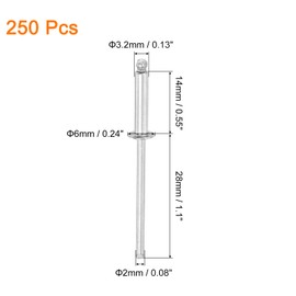 sourcing map 250Pcs 1/8" x 1/2" 304 Stainless Steel Dome-Head Blind Rivets, Open-End Type Blind Rivets for DIY, Sheet Metal, Automotive Repairs, Furniture, Boat, and Duct Work (Silver)