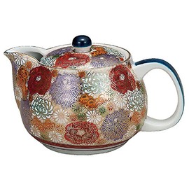 Kutani Yaki(ware) Japanese Teapot Gold Flowers (with tea strainer)