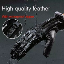 Unbranded -10℃ Waterproof Winter Ski Gloves Touch Screen Warm Mittens Snow Snowboarding US - Black, L