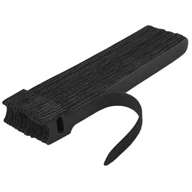 TENOC Reusable Cable Ties Hook Loop Cords Management Adjustable Cable Organizer Wire Straps, Black, 30 Pcs 6-Inch