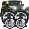 CHUSYYRAY Front 7" LED Headlights+ 4" Driving Fog Lights for