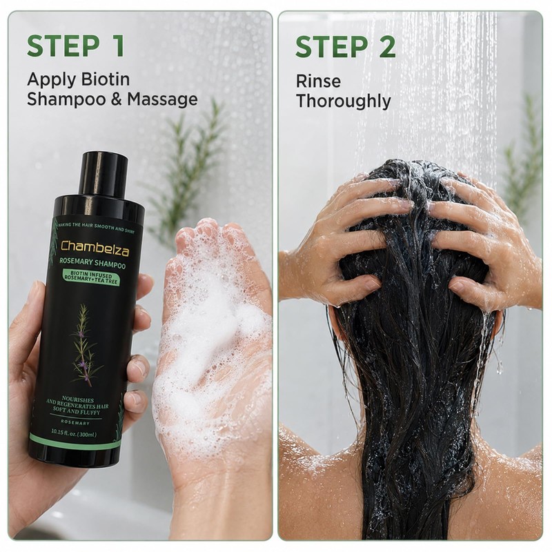 Rosemary Biotin Shampoo for Thinning Hair For Men & Women