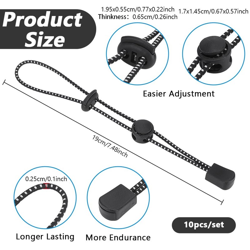 NBEADS 10 Pcs Hiking Pole Holder for Backpacks, Black Hiking