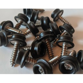 Durable DOT 50 BLACK SNAPS Black Stud w/ 5/8" Stainless Steel Screw Marine Grade Auto Truck