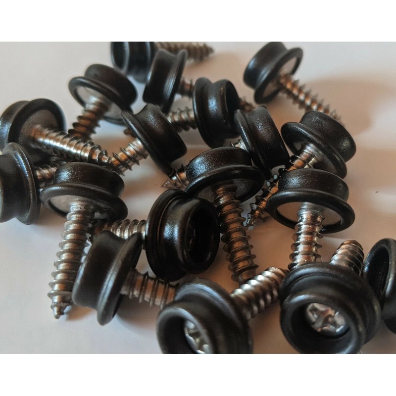 Durable DOT 50 BLACK SNAPS Black Stud w/ 5/8" Stainless