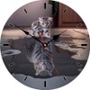 VIKMARI Kitchen Wall Clock, Large 12 Inch Cute Lovely Cat