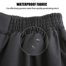 A-SAFETY Black Hi Viz Rain Pants for Men Women Waterproof Black Reflective Safety Rain Trousers Rain Gear for Fishing Sports Works