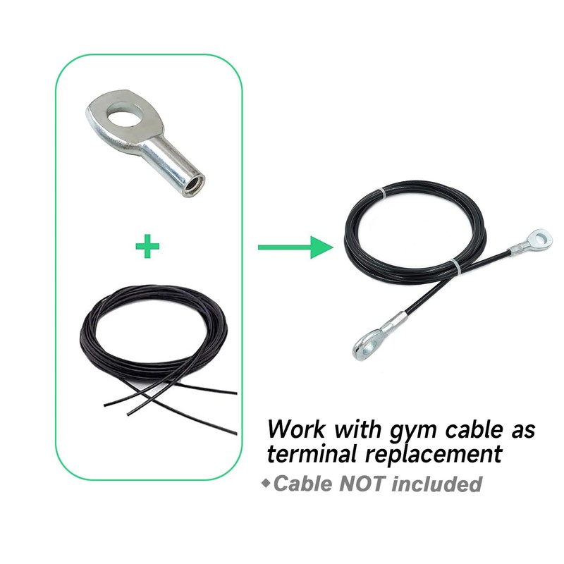 Profelinx Gym Cable Accessories, 10 Cable Eyelet Terminals for 4mm