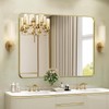 MIRTHIE Gold Bathroom Vanity Mirror for Wall, 24x36 Inch Rectangle