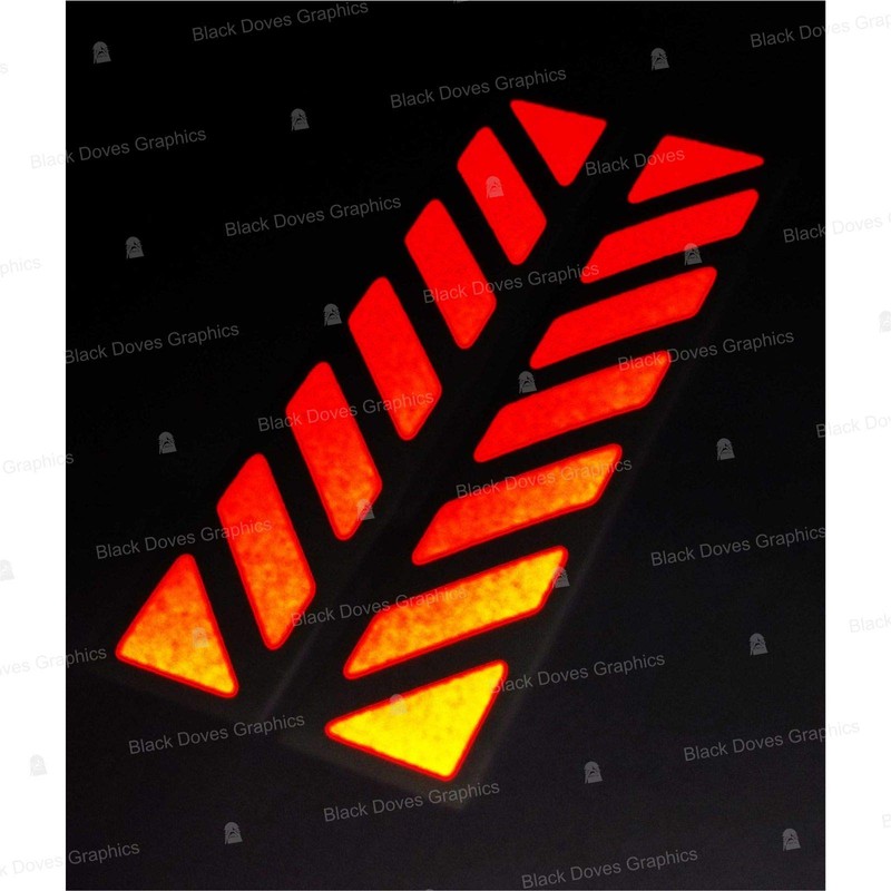 2pcs Reflective STICKERS for Touratech Motorcycle Aluminium Panniers (Red 030)