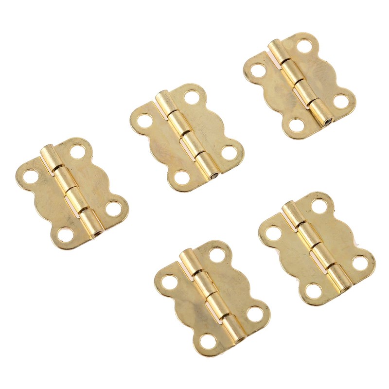 Mini Hinges, Trigger Hinges, 50 Pieces, For Wooden Boxes, Flat