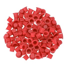 Tattoo Ink Caps, ATOMUS 300pcs Mixed Tattoo Ink Cups #8 Small #13 Medium #14 Large Plastic Tattoo Microblading Pigment Ink Cups Caps Holder (Red)