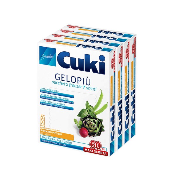 Cuki 0 Cuki Gelopiù Freezer Bags, 7 Layers, Maxi, Small,