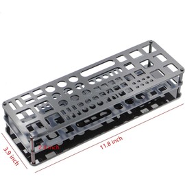 JOYABEST 63 Holes Screwdriver Storage Rack,Screwdriver Organizers,Portable Tool Box,for Workshop Tools Tray Screwdriver Tweezer Brushes Pens