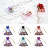 MECCANIXITY Organza Bag 3.5" x 5", Sheer Moon Star Mesh