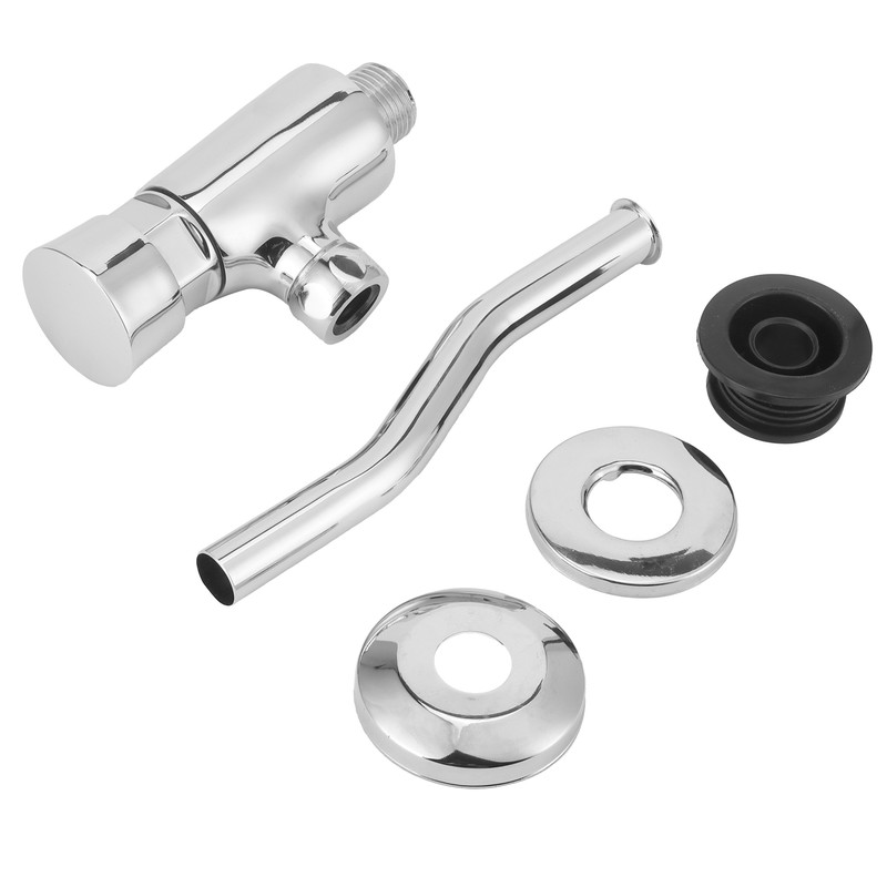 G1/2 Urinal Flush Valve Set Wall Mounted Hand Press Flushing