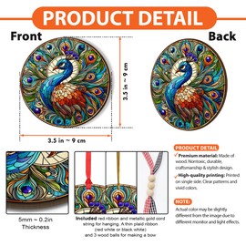 ARTSYWIX Peacock Christmas Ornament 2024, Peacock Ornaments for Christmas Tree Decoration, Peacock Xmas Decor for Office Home, Gifts for Peacock Lovers, Animal Peacock Gifts, Holiday Present Ideas