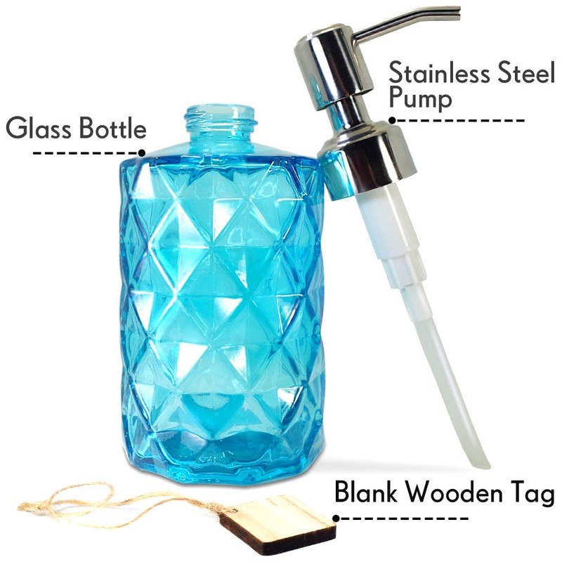 JASAI Diamond Design Soap Dispenser with 304 Rust Proof Stainless