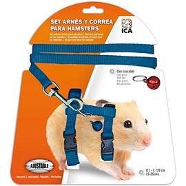 ICA DA977 Hamster Harness and Leash Set, Blue