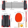CUEMOON rete ping pong da tavolo set ping pong,2 Racchette,6
