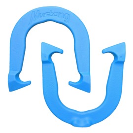 Thoroughbred Horseshoes Mustang Pro Professional Pitching Horseshoes- Blue, One Pair, Made in USA