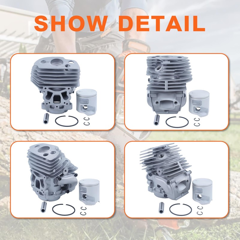 Mtanlo 43Mm Cylinder Piston Kit For Husqvarna 545 550Xp Chainsaw