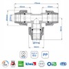 SmartProduct T-Piece PE Pipe Fitting 32 mm x 32 mm