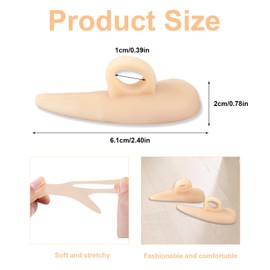 6 Pieces Hammer Toe Cushion & Toe Separators - Gel Pads Corrector & Straightener for Curled, Curved, Claw & Mallet Toe Relief - Right & Left Gel Support Crest Cushion with Toe Spacers (Beige)