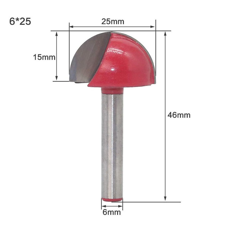 SeonFook 4pcs 6mm Carbide U-Groove Bit Router Bit U Groove