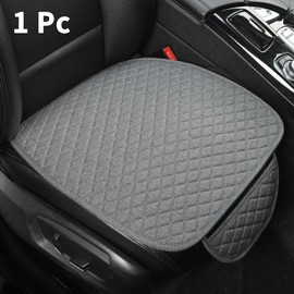 West Llama Linen Car Seat Covers,Bottom Seat Covers for Cars Include 1 Piece Front Driver Seat Pad Mat Universal Fits 90% Vehicles,SUVs,Cars,Sedans(1Piece-Gray)
