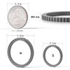 TIMULTI Titanium Keyring Keychain Double Ring Side Push Non-slip Design