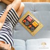 Bamboo Sofa Arm Tray Foldable Wooden Armrest Couch Organiser for