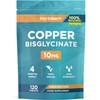 Copper Bisglycinate 10mg | Chelated Form | High Strength Copper