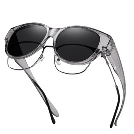 GEGURI Fit Over Glasses Polarized Sunglasses for Women & Men, Stylish Cat Eye Design Sun Glasses 100% UV Protection