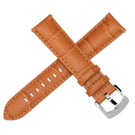 OTTOODY Alligator Grain Leather Watch Bands, Quick Release Top Grain Leather Watch Straps for Men & Women - Choice of Color & Width 18mm, 20mm, 21mm or 22mm, Wristband for Watch & Smartwatch