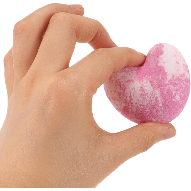 Bola de Baño Corazón 40g Sal Marina, Lavanda Púrpura